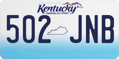 KY license plate 502JNB