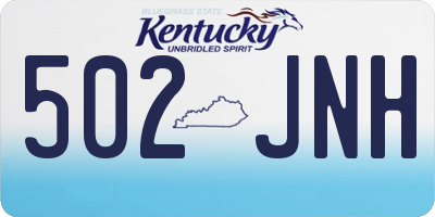 KY license plate 502JNH