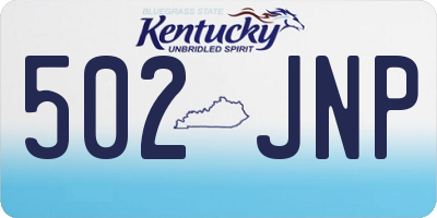 KY license plate 502JNP