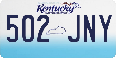 KY license plate 502JNY
