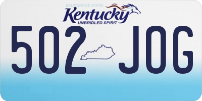 KY license plate 502JOG