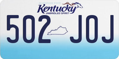 KY license plate 502JOJ