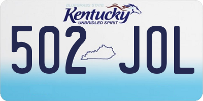 KY license plate 502JOL