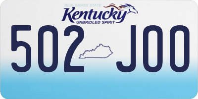 KY license plate 502JOO