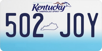 KY license plate 502JOY