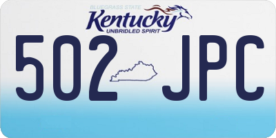 KY license plate 502JPC
