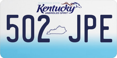 KY license plate 502JPE