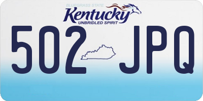 KY license plate 502JPQ