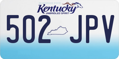 KY license plate 502JPV
