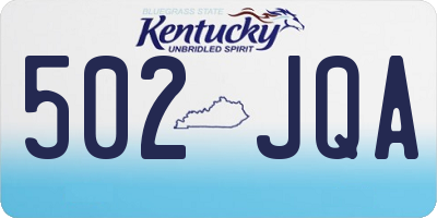 KY license plate 502JQA