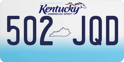 KY license plate 502JQD