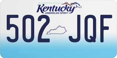 KY license plate 502JQF