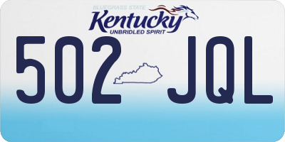 KY license plate 502JQL