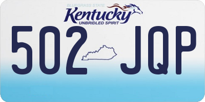 KY license plate 502JQP
