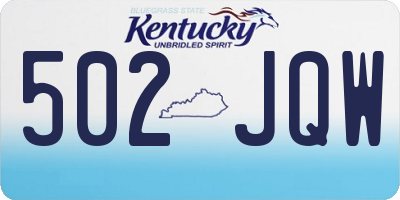 KY license plate 502JQW