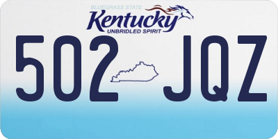 KY license plate 502JQZ
