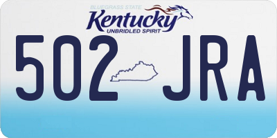 KY license plate 502JRA