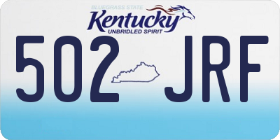 KY license plate 502JRF