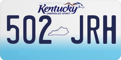 KY license plate 502JRH