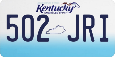 KY license plate 502JRI