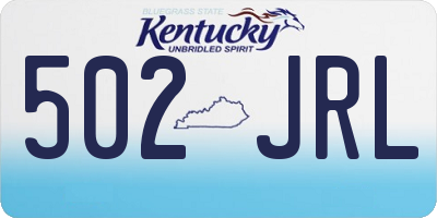 KY license plate 502JRL