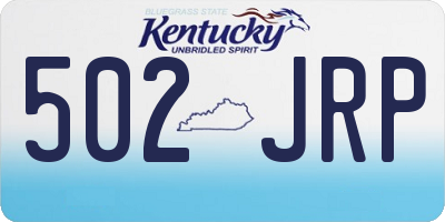 KY license plate 502JRP