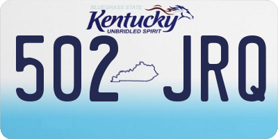 KY license plate 502JRQ