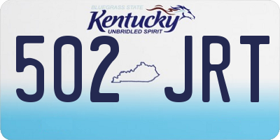 KY license plate 502JRT