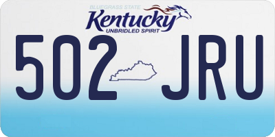 KY license plate 502JRU