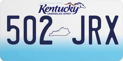 KY license plate 502JRX