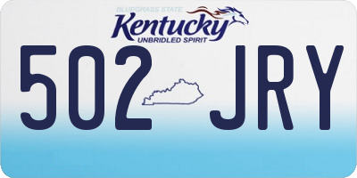 KY license plate 502JRY