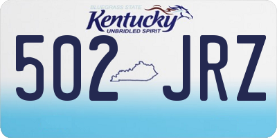 KY license plate 502JRZ