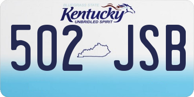 KY license plate 502JSB