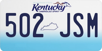 KY license plate 502JSM