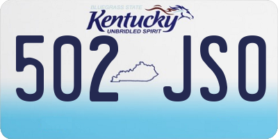 KY license plate 502JSO
