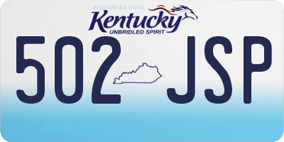KY license plate 502JSP