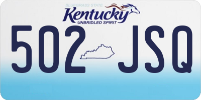 KY license plate 502JSQ