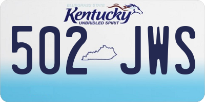 KY license plate 502JWS