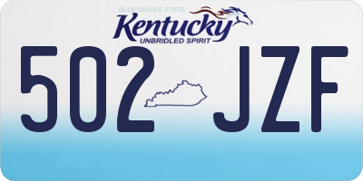 KY license plate 502JZF