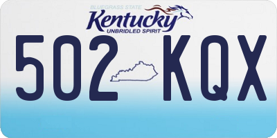 KY license plate 502KQX