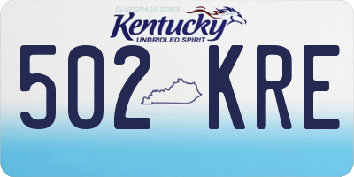 KY license plate 502KRE