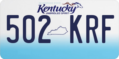 KY license plate 502KRF