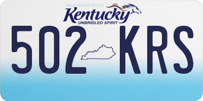 KY license plate 502KRS