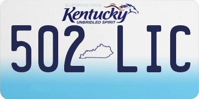 KY license plate 502LIC