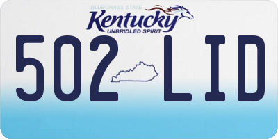 KY license plate 502LID