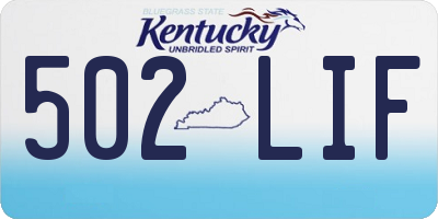 KY license plate 502LIF