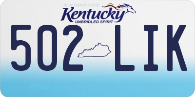 KY license plate 502LIK