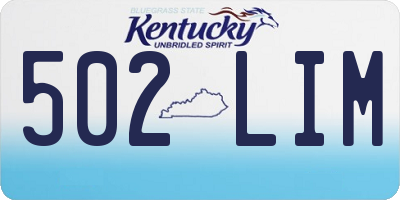 KY license plate 502LIM