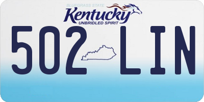 KY license plate 502LIN