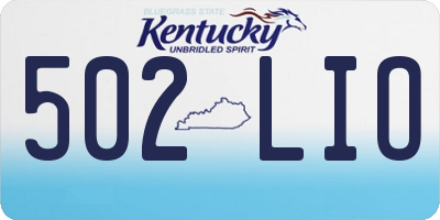 KY license plate 502LIO